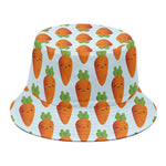 Smiling Carrot Pattern Print Bucket Hat