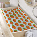 Smiling Carrot Pattern Print Changing Pad Cover