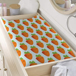 Smiling Carrot Pattern Print Changing Pad Cover