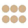 Smiling Carrot Pattern Print Coaster Set