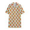 Smiling Carrot Pattern Print Cotton Hawaiian Shirt