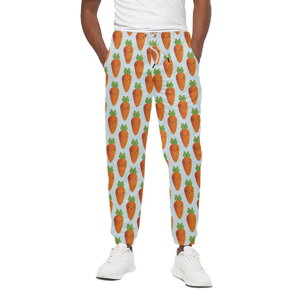 Smiling Carrot Pattern Print Cotton Pants