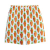 Smiling Carrot Pattern Print Cotton Shorts