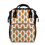 Smiling Carrot Pattern Print Diaper Bag