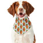 Smiling Carrot Pattern Print Dog Bandana