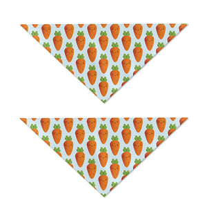 Smiling Carrot Pattern Print Dog Bandana