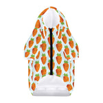Smiling Carrot Pattern Print Dog Zip Up Hoodie