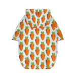 Smiling Carrot Pattern Print Dog Zip Up Hoodie