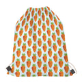 Smiling Carrot Pattern Print Drawstring Bag