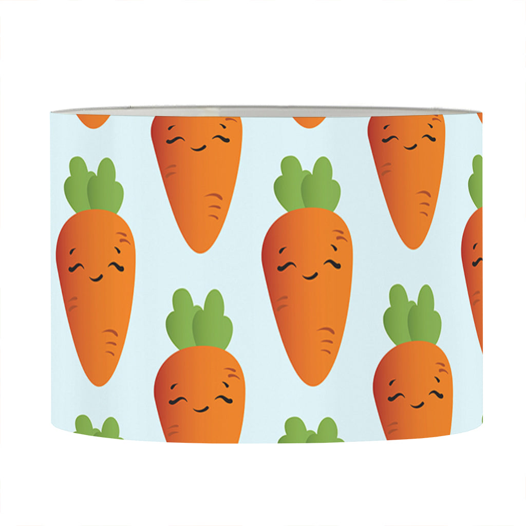 Smiling Carrot Pattern Print Drum Lamp Shade