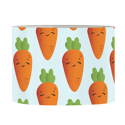 Smiling Carrot Pattern Print Drum Lamp Shade