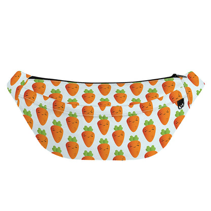 Smiling Carrot Pattern Print Fanny Pack