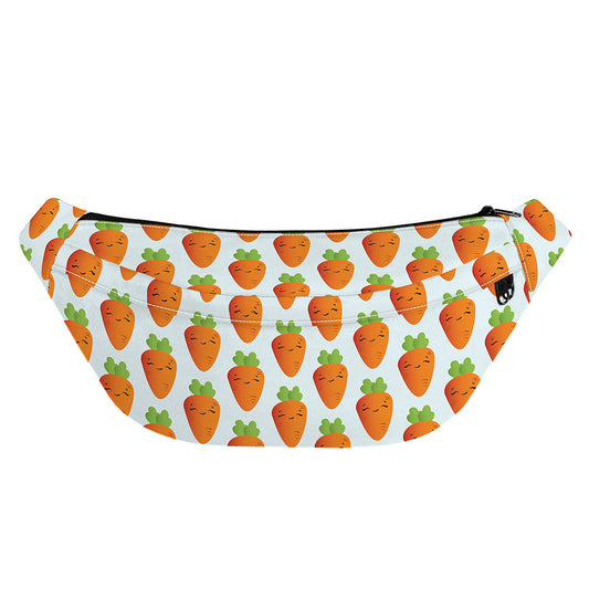 Smiling Carrot Pattern Print Fanny Pack