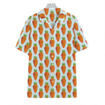Smiling Carrot Pattern Print Hawaiian Shirt