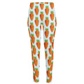 Smiling Carrot Pattern Print High-Waisted Pocket Leggings