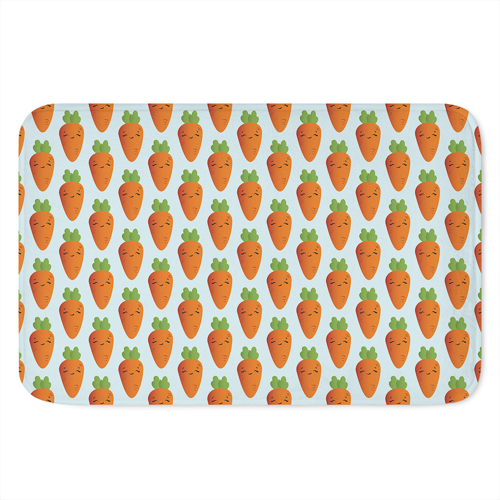 Smiling Carrot Pattern Print Indoor Door Mat