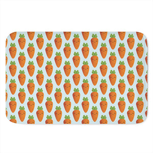 Smiling Carrot Pattern Print Indoor Door Mat