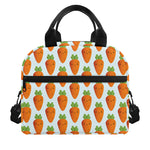 Smiling Carrot Pattern Print Insulated Lunch Bag