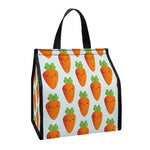 Smiling Carrot Pattern Print Insulated Lunch Tote