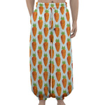 Smiling Carrot Pattern Print Lantern Pants