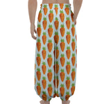 Smiling Carrot Pattern Print Lantern Pants