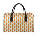 Smiling Carrot Pattern Print Leather Duffel Bag