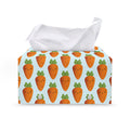 Smiling Carrot Pattern Print Leather Tissue Box Cover
