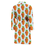 Smiling Carrot Pattern Print Men's Bathrobe