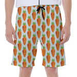 Smiling Carrot Pattern Print Men's Beach Shorts