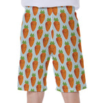 Smiling Carrot Pattern Print Men's Beach Shorts