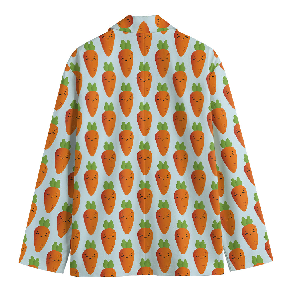 Smiling Carrot Pattern Print Men's Blazer