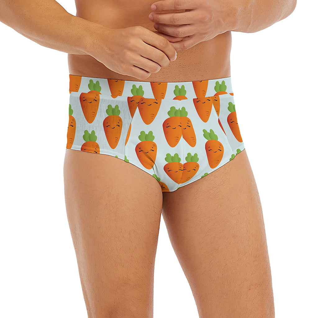 Smiling Carrot Pattern Print Men's Briefs