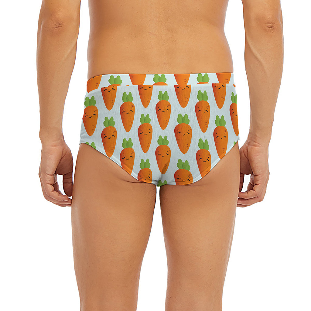 Smiling Carrot Pattern Print Men's Briefs