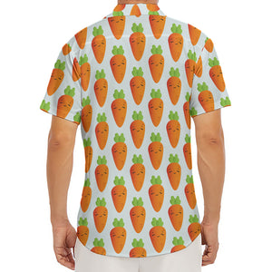 Smiling Carrot Pattern Print Men's Deep V-Neck Shirt