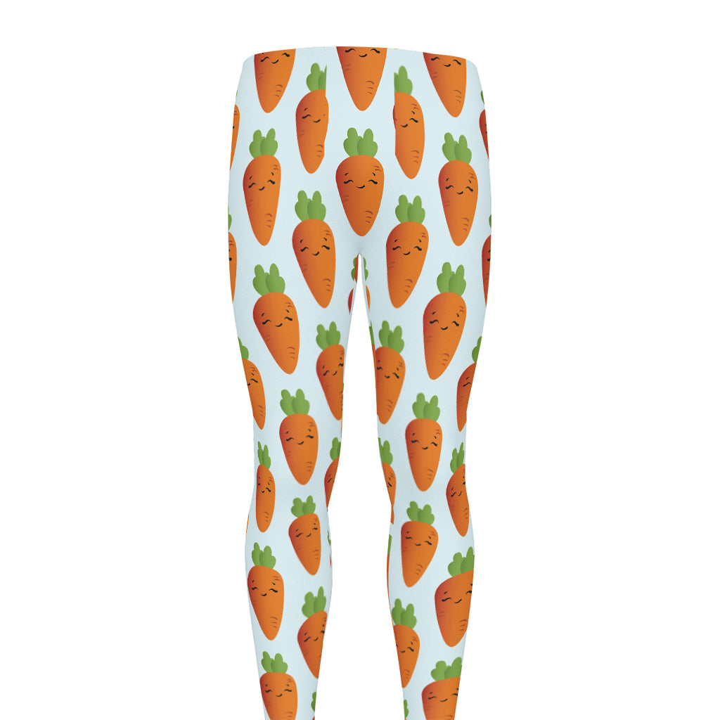 Smiling Carrot Pattern Print Men's leggings