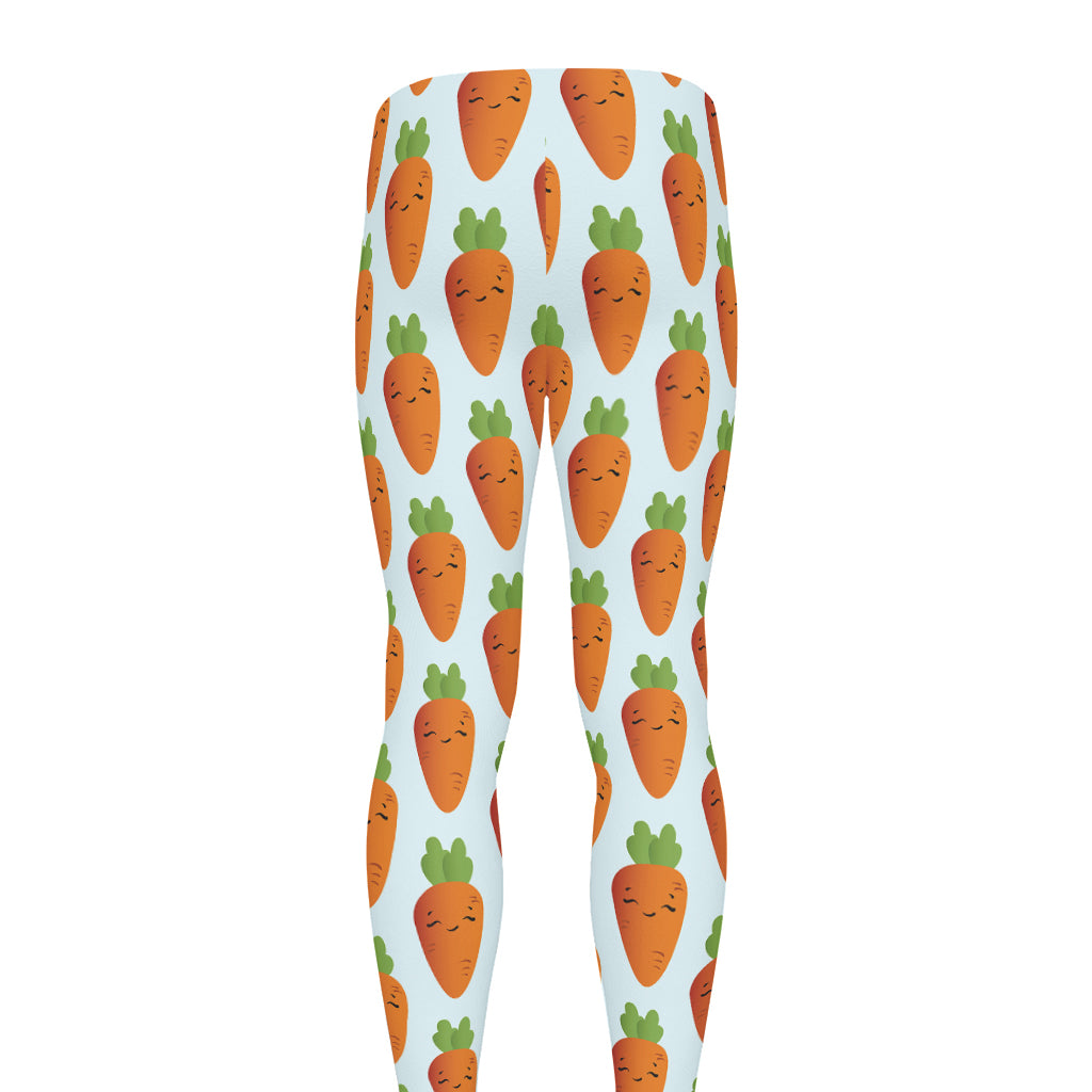 Smiling Carrot Pattern Print Men's leggings