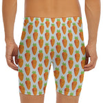 Smiling Carrot Pattern Print Men's Long Boxer Briefs