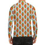 Smiling Carrot Pattern Print Men's Long Sleeve Rash Guard