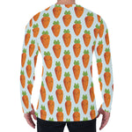 Smiling Carrot Pattern Print Men's Long Sleeve T-Shirt