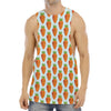 Smiling Carrot Pattern Print Men's Muscle Tank Top