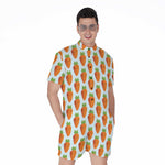 Smiling Carrot Pattern Print Men's Rompers