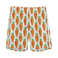 Smiling Carrot Pattern Print Men's Athletic Shorts