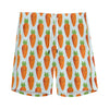 Smiling Carrot Pattern Print Men's Sports Shorts