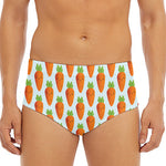 Smiling Carrot Pattern Print Men's Triangle Swim Briefs