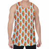 Smiling Carrot Pattern Print Men's Velvet Tank Top