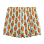 Smiling Carrot Pattern Print Mesh Shorts