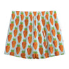 Smiling Carrot Pattern Print Mesh Shorts