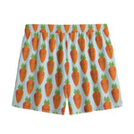 Smiling Carrot Pattern Print Mesh Shorts