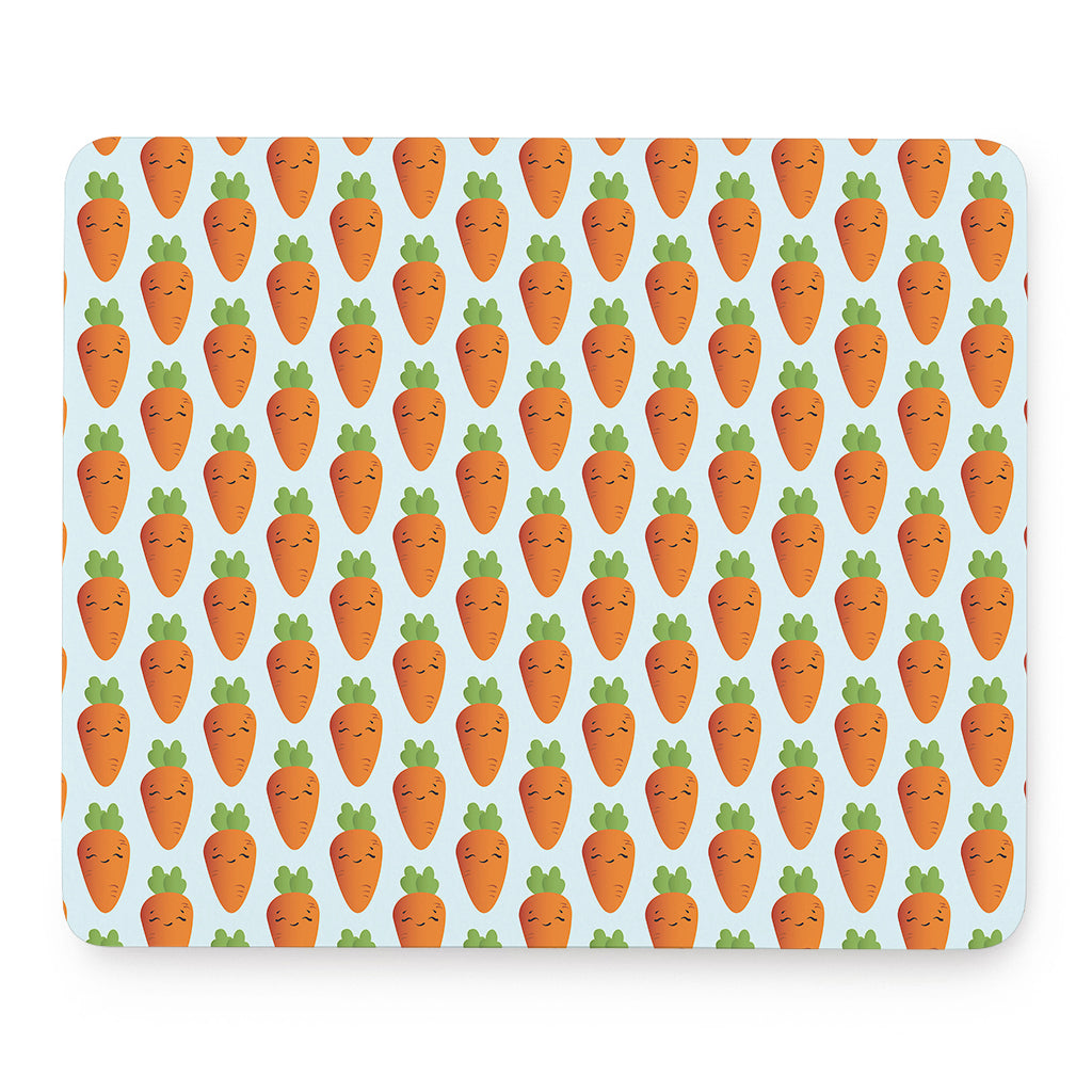 Smiling Carrot Pattern Print Mouse Pad