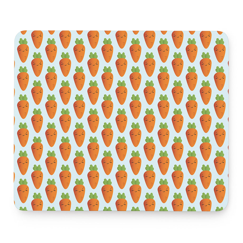 Smiling Carrot Pattern Print Mouse Pad